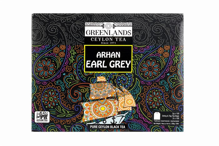Премиальный черный чай Halpe Tea «Архан Эрл Грей» 100пак. - фото 11529