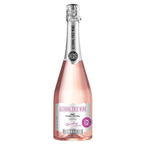 Вино безалкогольное газированное полусладкое розовое Каса Петру Розе 0.75 - фото 8449