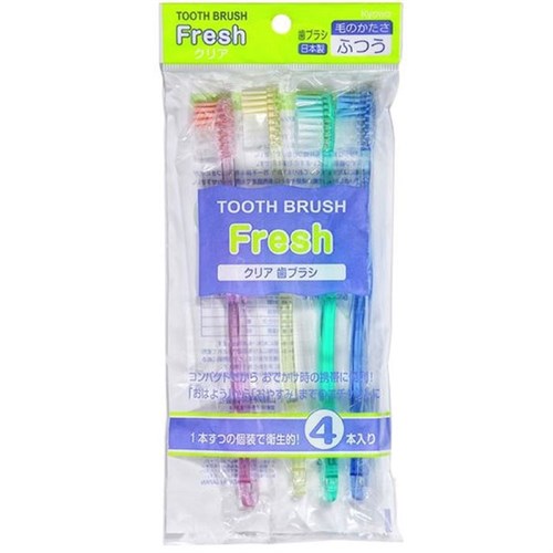 Набор зубных щеток средней жесткости "Fresh", 4 шт Kyowa Shiko - фото 8877