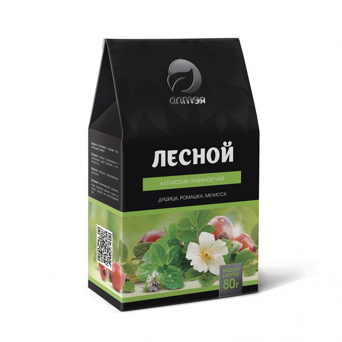 Травяной чай "Лесной", 80 г (шиповник, дущица, ромашка, мелиса) 4607082852808 - фото 10081