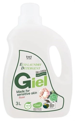 GIEL Super Power Rose 3L Гель для стирки концентрированный для чувствительной кожи с ароматом розы B&D 8809361310689 - фото 11161