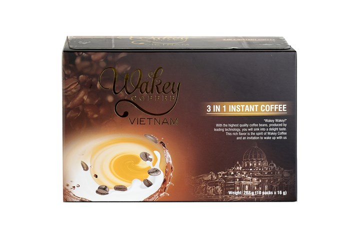 Растворимый кофе 3 в 1 WAKEY 288 г/коробка (18 пачек по 16 г.) 8938541372015 - фото 11194