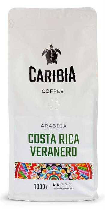 Кофе жареный в зернах CARIBIA Arabica Costa Rica Veranero, 1000г 3846 - фото 11645