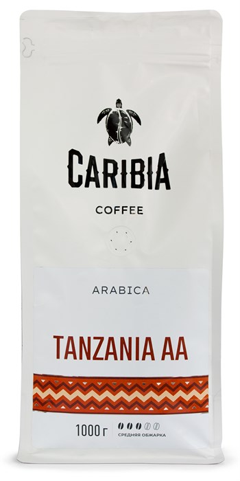 Кофе жареный в зернах CARIBIA Arabica Tanzania AA, 1000г 3850 - фото 11653