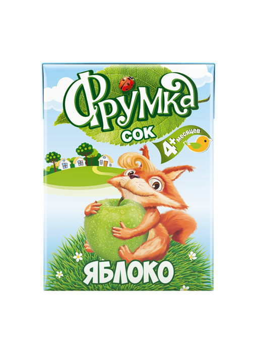 Сок яблочный осветленный для питания детей раннего возраста, 0,2л «ФРУМКА» 4670002100426 - фото 11696