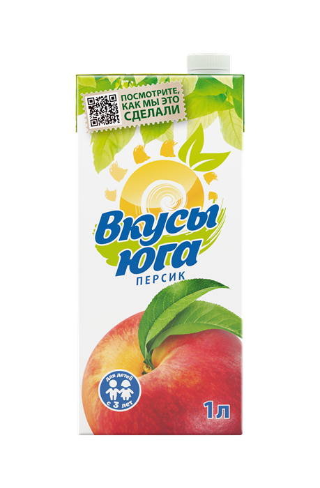 Напиток сокосодержащий персиковый для питания детей дошкольного и школьного возраста,1л. «Вкусы Юга» 3887 - фото 11743