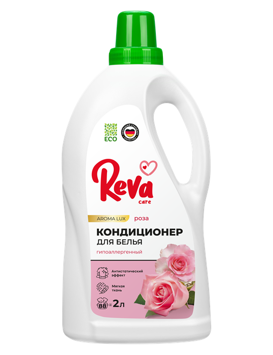 Кондиционер-ополаскиватель для белья Reva Care,AROMA LUX Роза, 2л 3915 - фото 11798