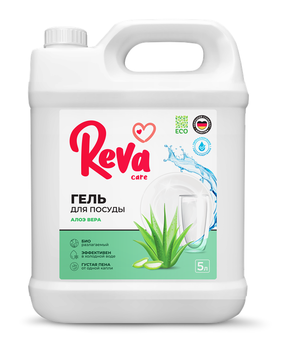 Средство для мытья посуды Reva Care с ароматом «Алоэ-вера», 5 л 3931 - фото 11803