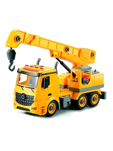 Грузовик-конструктор с подъемным краном, фрикц., свет, звук, 1:12 33см Funky toys FT61110 FT61110 - фото 7642