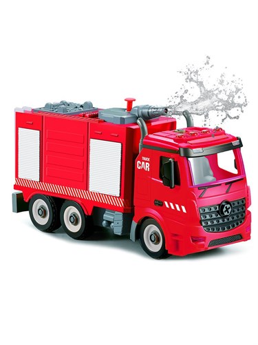 Пожарная машина-конструктор, фрикционная, свет, звук, вода, 1:12 30см Funky toys FT61115 FT61115 - фото 7658