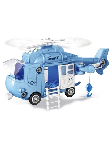 Полицейский вертолет-конструктор свет звук 32см Funky toys FT62101 FT62101 - фото 7662