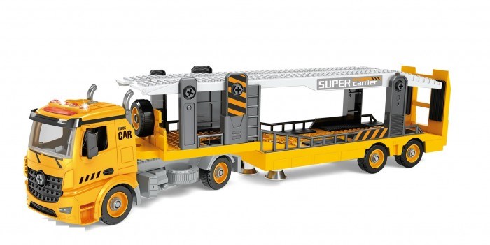 Транспортер-конструктор фрикционный свет звук 59,5см Funky toys FT61161 FT61161 - фото 7684