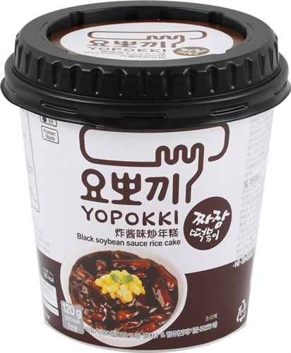 Jjajang Topokki Токпокки с соусом Чачжан (рисовые палочки с соусом), стакан 120г 8809054400529 - фото 8675