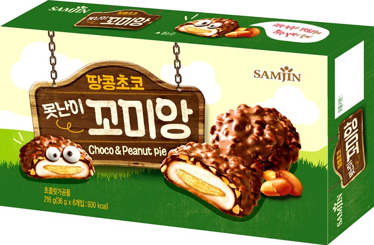 Choco & Peanut Pie/Шоколадное моти Komiang с ореховой начинкой 36г*6шт 8809260940390 - фото 8703