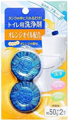 Таблетка для сливного бачка с апельсиновым маслом, 2шт х 50 г Okazaki 4986614234733 - фото 8919