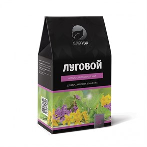Травяной чай "Луговой", 80 г (зверобой, душица, мята, земляника) 4607082852785