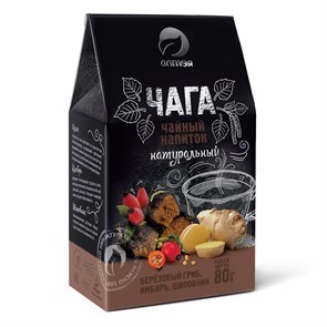 Фиточай Чага с имбирем и шиповником, 80 г 4670020492411