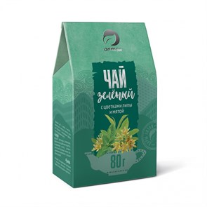 Чай зеленый с липой и мятой, 80 г 4670020491018