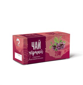 Чай чёрный с баданом и берёзовыми почками, 20 фильтр-пакетов по 1,5 г 4670020491049