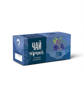 Чай чёрный с лавандой и васильком, 20 фильтр-пакетов по 1,5 г 4670020491285
