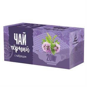 Чай чёрный с чабрецом, 20 фильтр-пакетов по 1,5 г 4670020491032