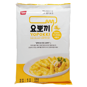 Golden onion butter Topokki (rice cake)/ Токпокки с маслом золотистого лука (рисовые палочки с соусом), 120г 8809054400918