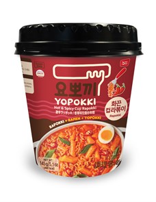 Hot & Spicy Cup Rapokki / Рапокки остро-пряные (рамен с рисовыми палочками), стакан 145г