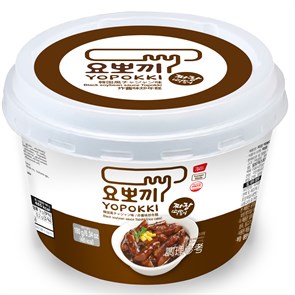 Jjajang Topokki (rice cake)/ Токпокки с соусом Чачжан (рисовые палочки с соусом), стакан 180г 3666