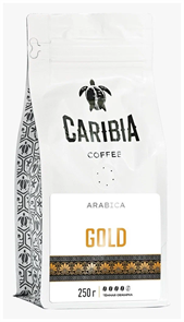 Кофе жареный в зернах CARIBIA Gold, 250г new 4627186475910