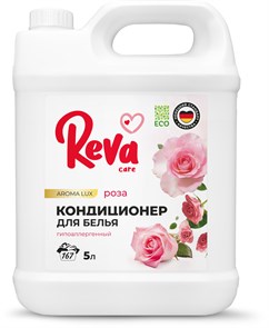 Кондиционер-ополаскиватель для белья Reva Care,AROMA LUX Роза, 5л