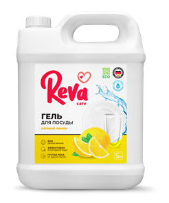 Средство для мытья посуды Reva Care с ароматом «Лимон», 5 л 3928