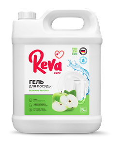 Средство для мытья посуды Reva Care с ароматом «Яблоко», 5 л 3930