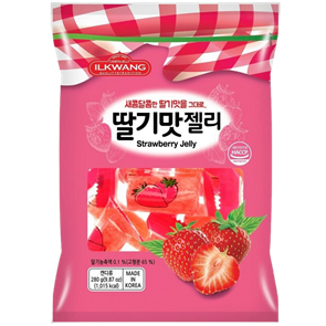 ILKWANG STRAWBERRY JELLY / Конфета желейная со вкусом клубники 8801270000828
