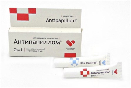 Антипапиллом Комплекс средств, 2*5 мл (гель + крем защитный) 4607082859487
