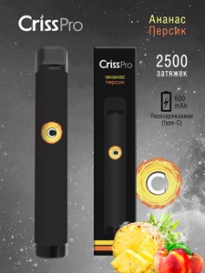 Одноразовый электронный испаритель CRISS PRO - Ананас Персик 2,0 -  2500 4627184160571