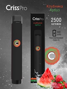 Одноразовый электронный испаритель CRISS PRO - Клубника Арбуз 2,0  -  2500 4627184160533