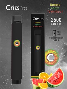 Одноразовый электронный испаритель CRISS PRO - Цитрус Арбуз Грейпфрут 2,0  -  2500 4627184160557