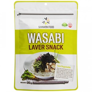 Обжаренные хлопья из морских водорослей Samwon Food Васаби, 20г 8809144780340