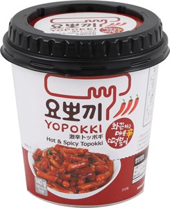 Hot&Spicy Topokki Токпокки Остро-пряный (рисовые палочки с соусом), стакан 120г 8809054400796