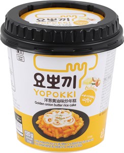 Golden onion butter Topokki Токпокки с маслом золотистого лука (рисовые палочки с соусом), стакан, 120г 8809054400536