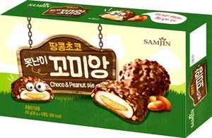 Choco & Peanut Pie/Шоколадное моти Komiang с ореховой начинкой 36г*6шт 8809260940390