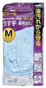 Перчатки хозяйственные виниловые голубые M. Dunlop home products 4904510216141